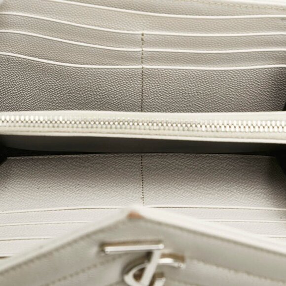 SAINT LAURENT White Leather Wallet - Picture 7 of 11
